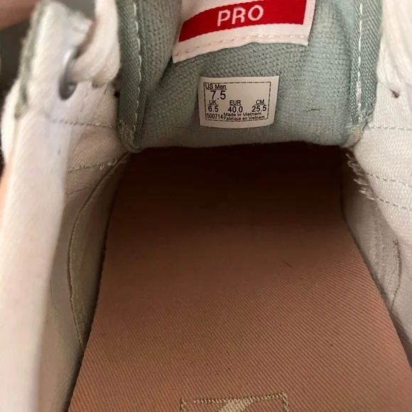 Vans Women's Sneakers in Green, Pink, and White - Picture 5 of 6